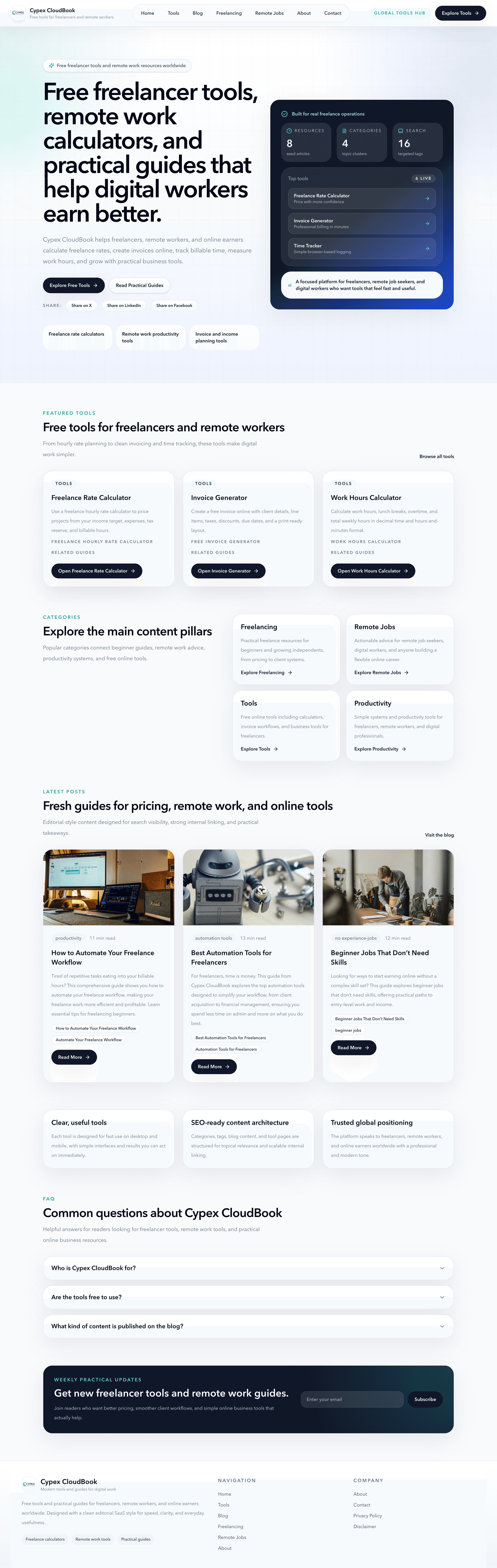 Cypex Cloud Book website interface