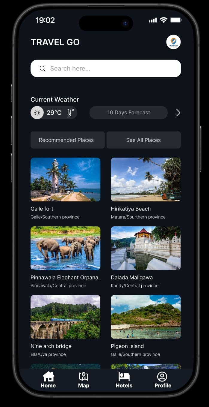 AI Travel & Tourism Platform interface preview